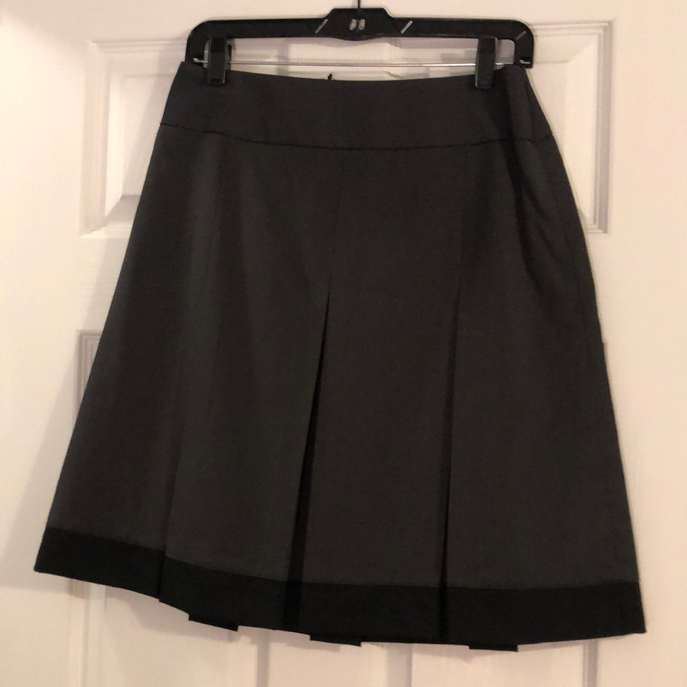 The Limited Black and Gray Fit and Flare Skirt
